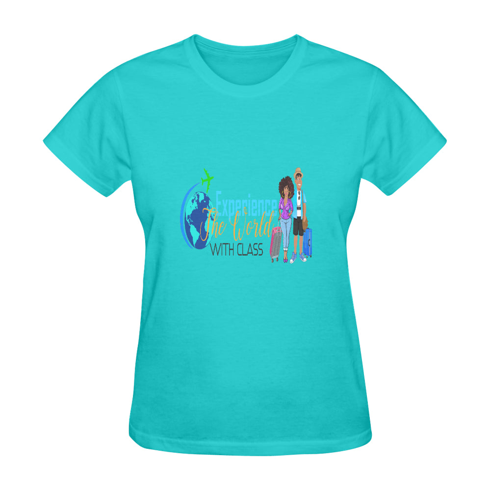 Experience The World With Class Classic Women's T-Shirt（Made in USA，Ship to USA Only）