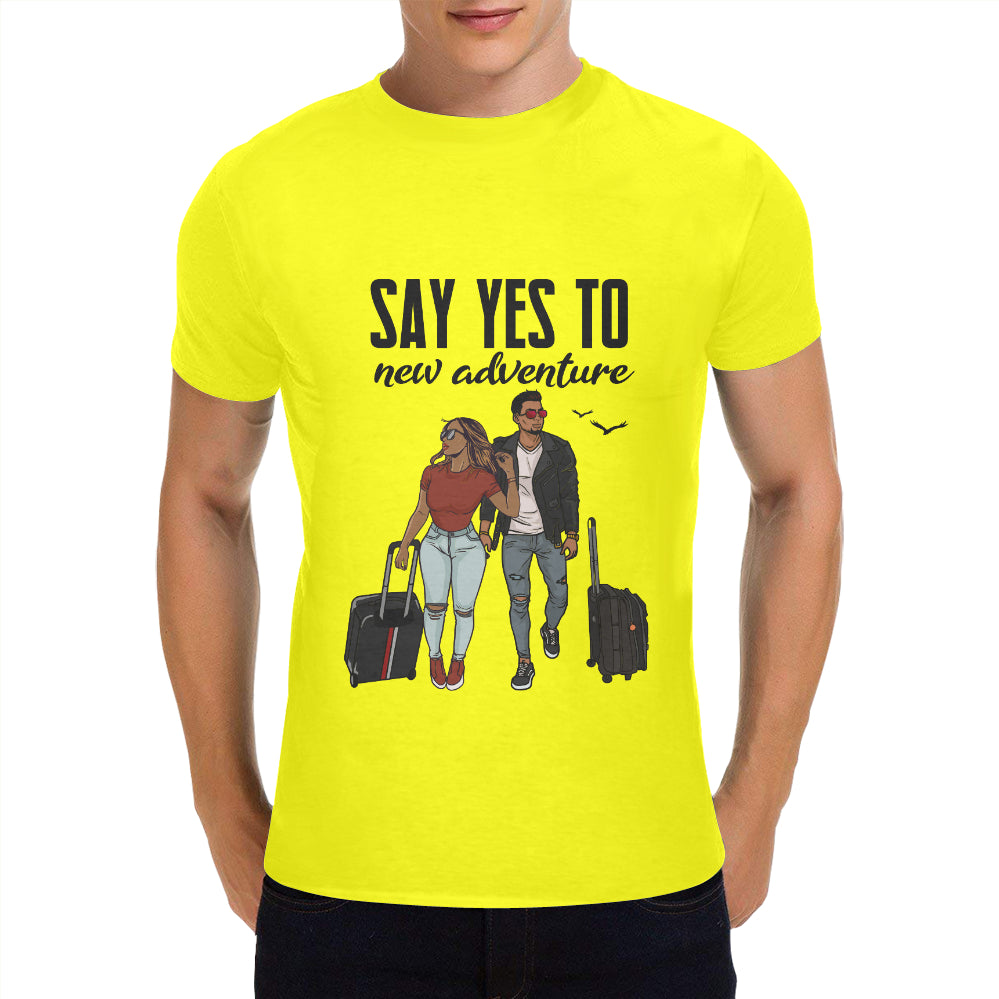 Say Yes To New Adventures Classic Men's T-Shirt（Made in USA，Ship to USA Only）