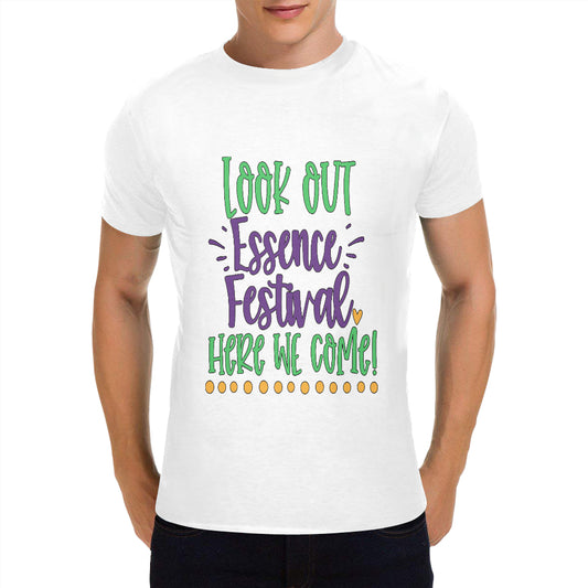 Essence Festival Men's Heavy Cotton T-Shirt (Plus-size)（Made in USA，Ship to USA Only）
