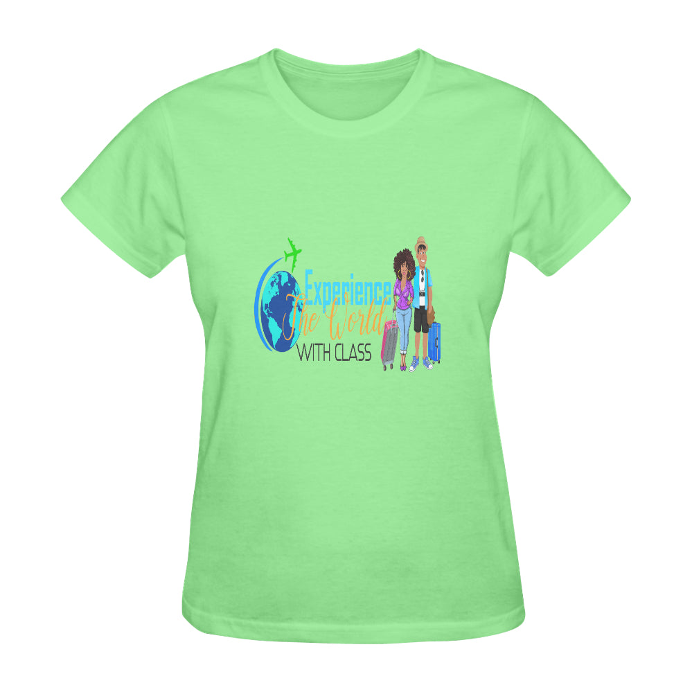 Experience The World With Class Classic Women's T-Shirt（Made in USA，Ship to USA Only）