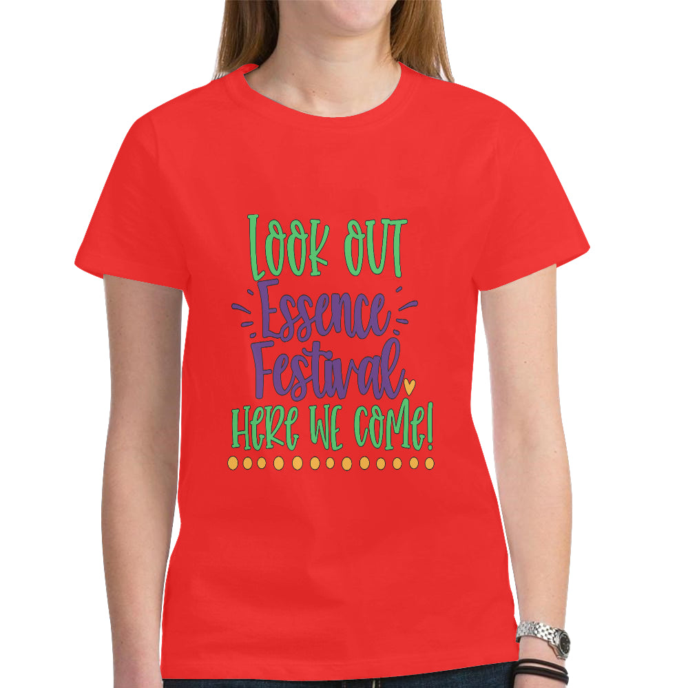 Essence Festival Women's Heavy Cotton Short Sleeve T-Shirt（Made in USA，Ship to USA Only）