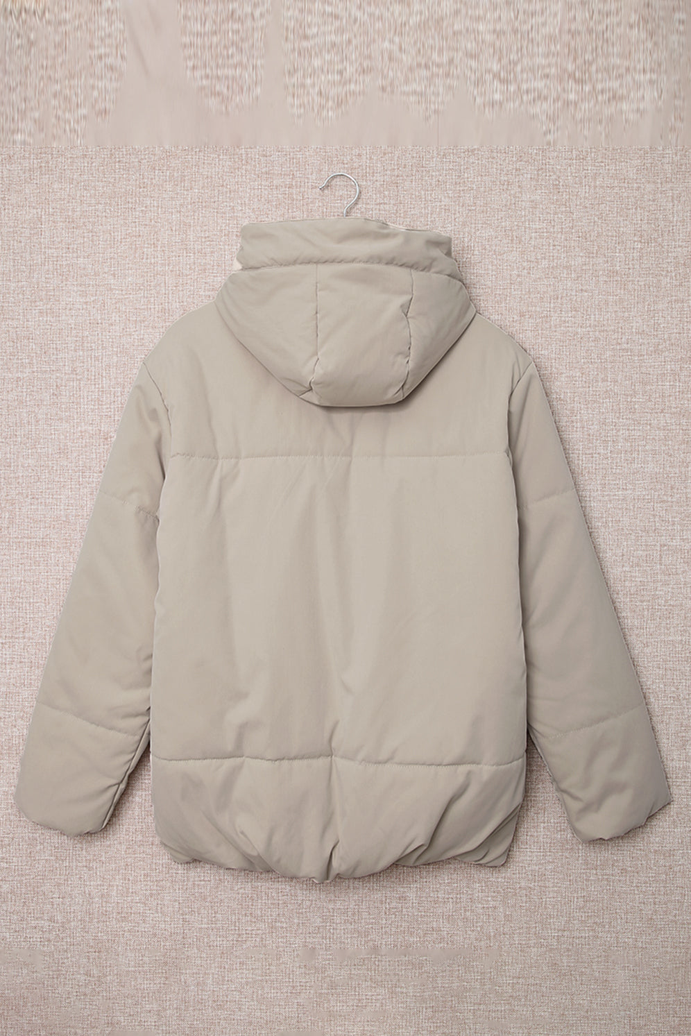Drawstring Hem Hooded Jacket with Pockets