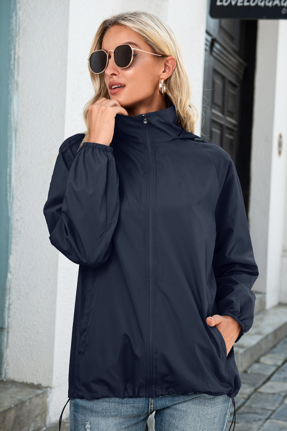 Zip Up Wind Hooded Jacket - Absolute Fashion 2020