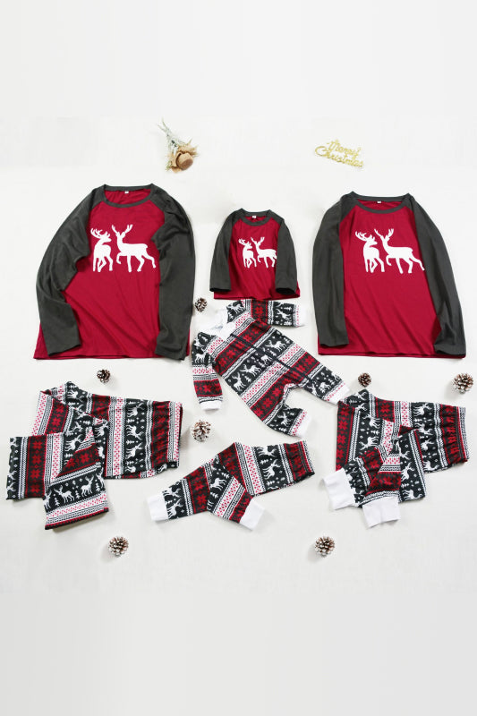 Women's Matching Reindeer Pajama Set