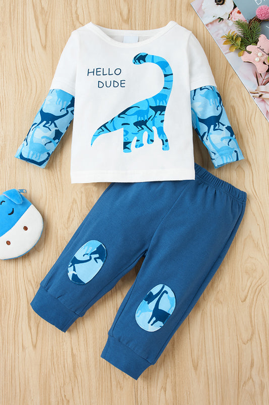 Boys Dinosaur T-shirts and Pants Set