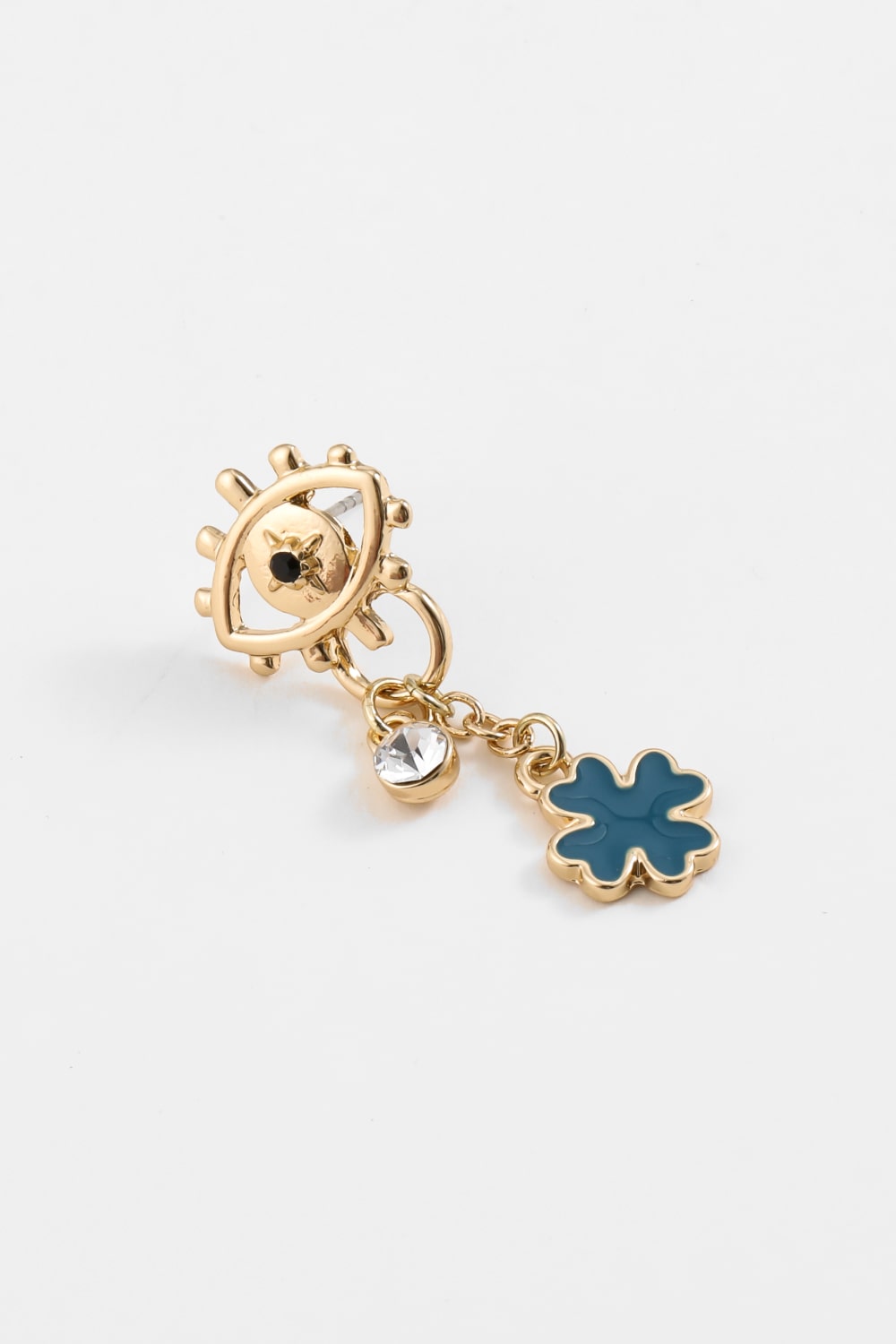 Rhinestone Evil Eye Drop Earrings