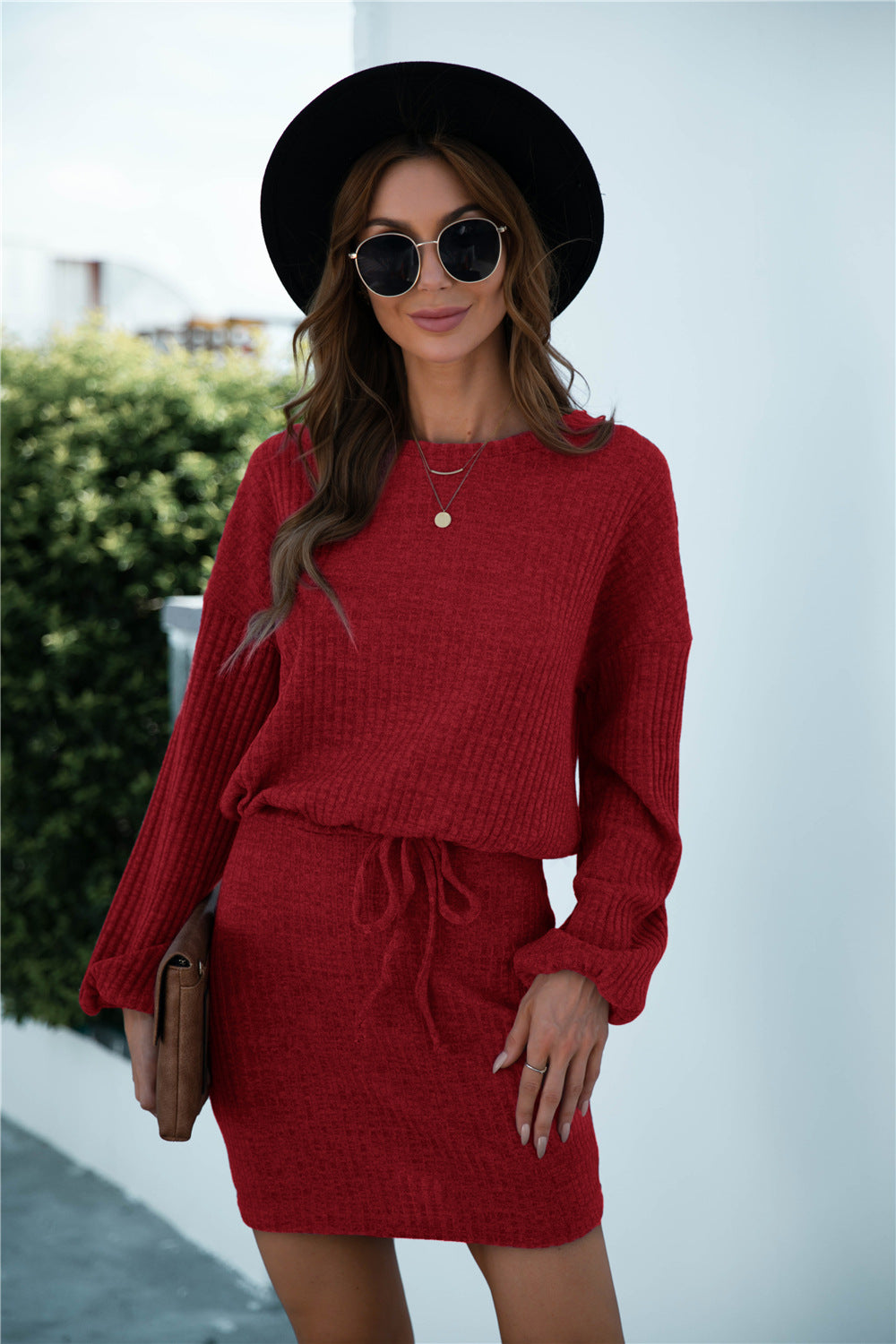 Cut Out Back Knot Waist Dress - Absolute Fashion 2020