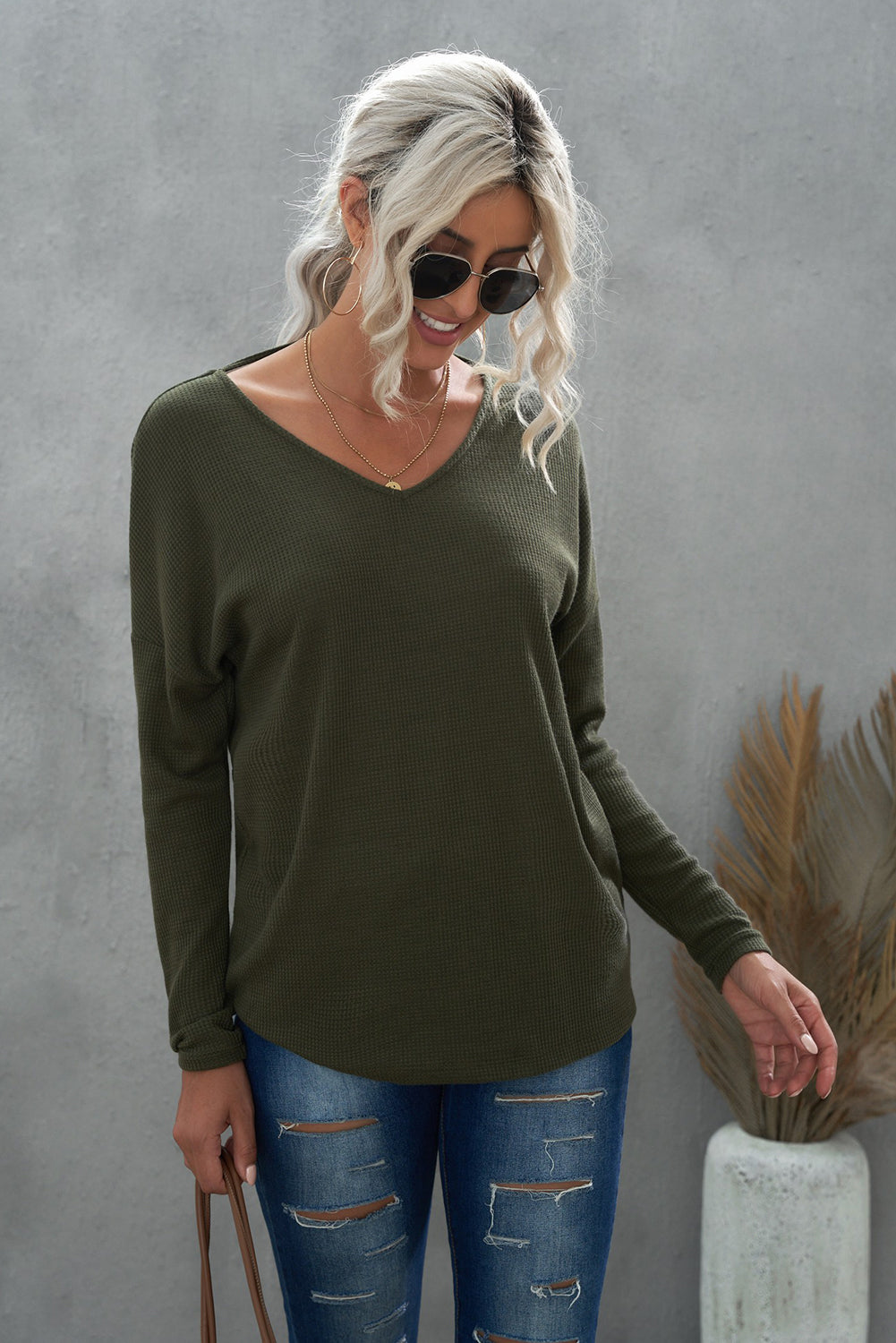 Twist Back Long Sleeve Knitted Top - Absolute Fashion 2020