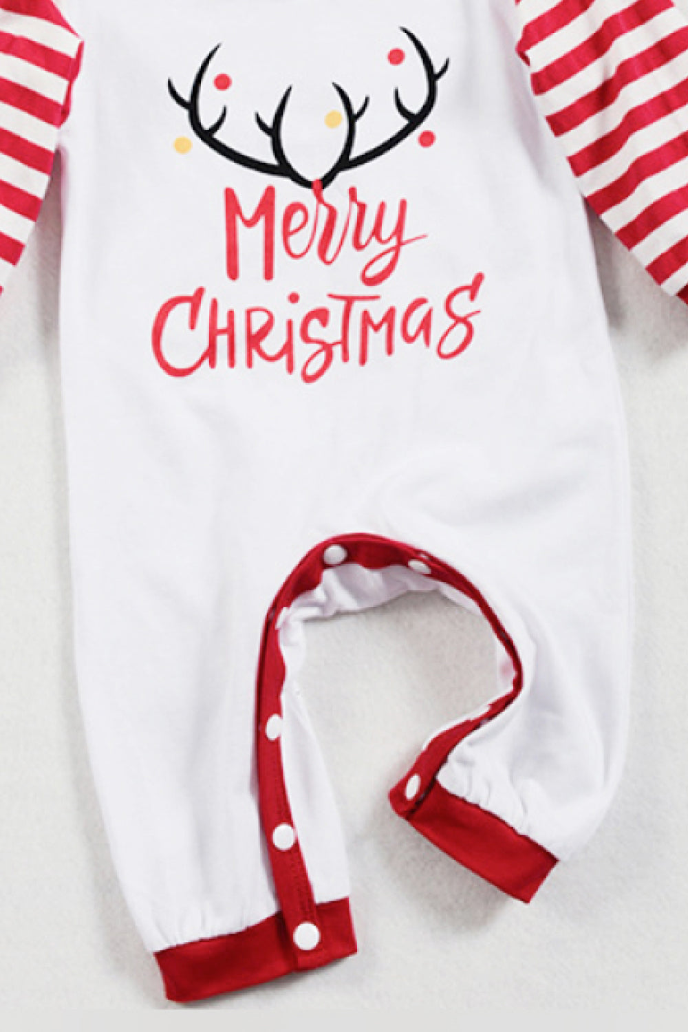 Baby Christmas Graphic Striped Jumpsuit