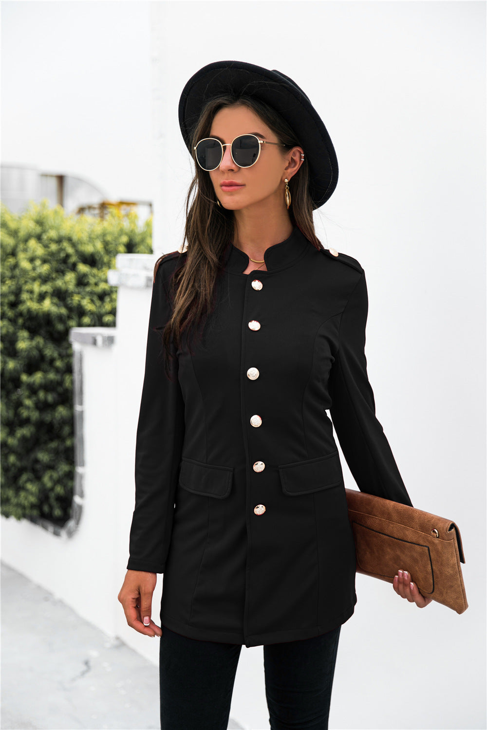 Single Breasted Pocketed Blazer - Absolute Fashion 2020