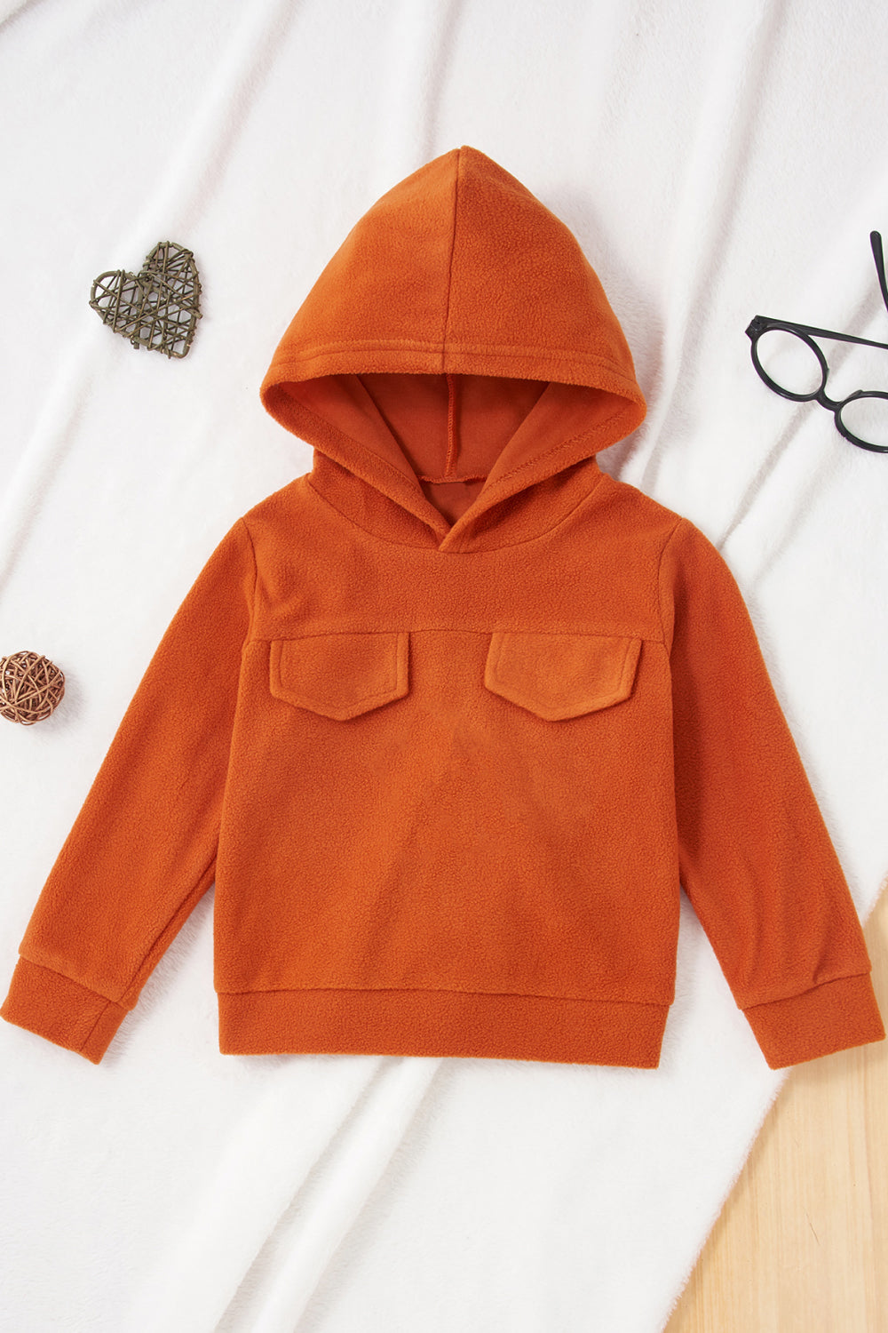 Kids Solid Hoodie Sweatshirt and Pants Set