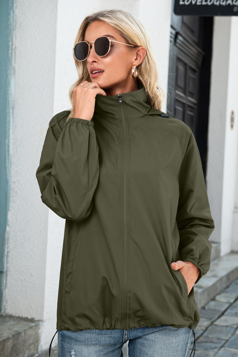 Zip Up Wind Hooded Jacket - Absolute Fashion 2020