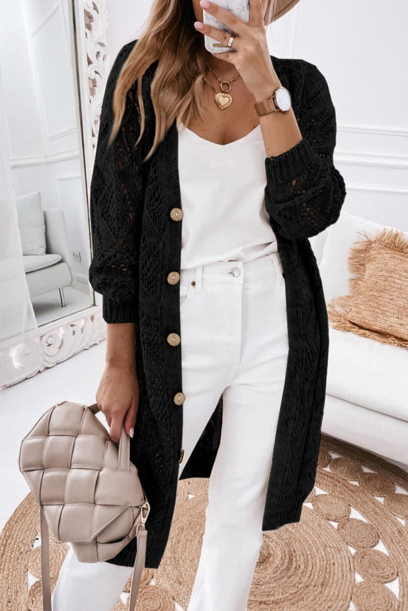 V-Neck Long Sleeve Cardigan - Absolute fashion 2020