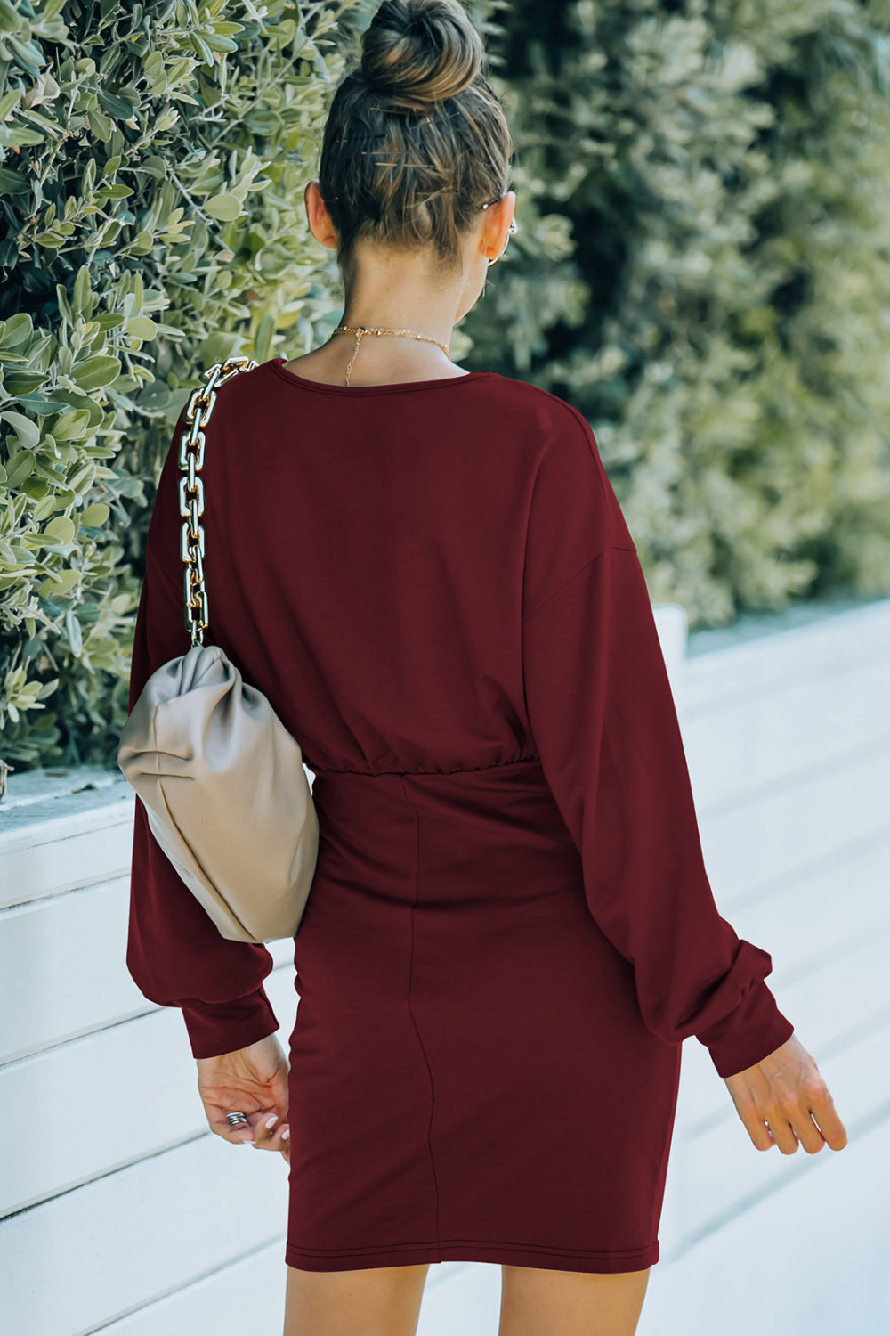 Drop Shoulder Pencil Hem Dress - Absolute Fashion 2020