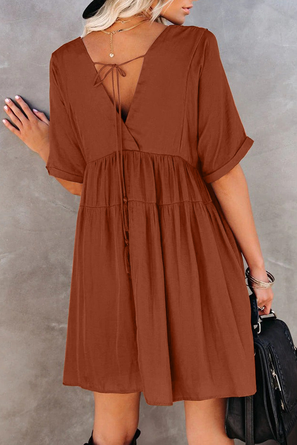 Kimono Sleeve Tiered Dress - Absolute Fashion 2020