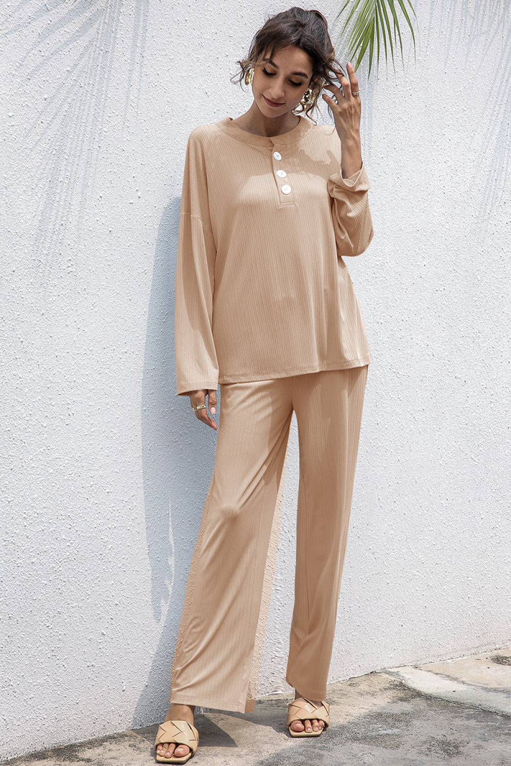 Three Buttons Home Wear Set - Absolute Fashion 2020