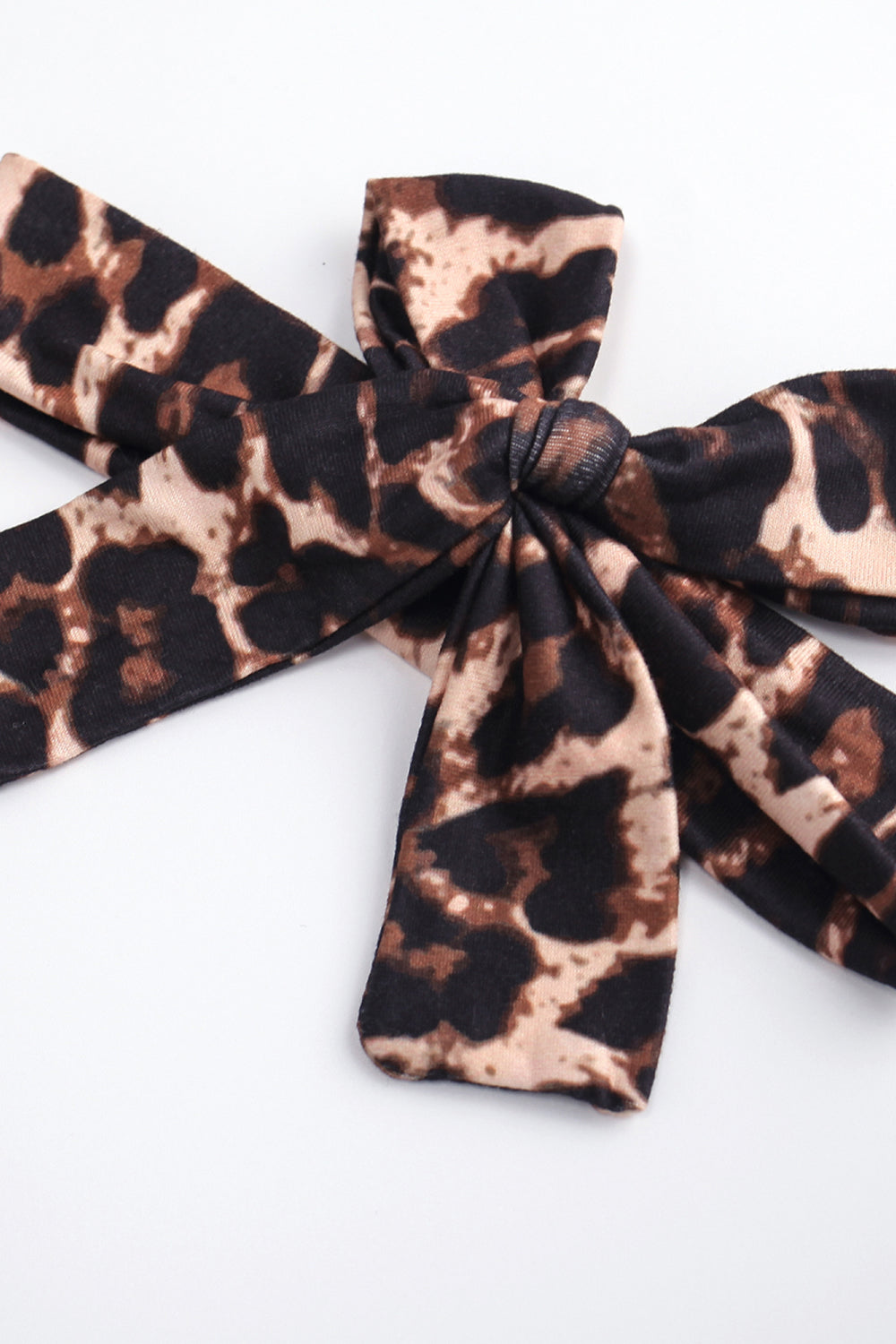 Girls' Leopard Print Heart Graphic Set with Bow