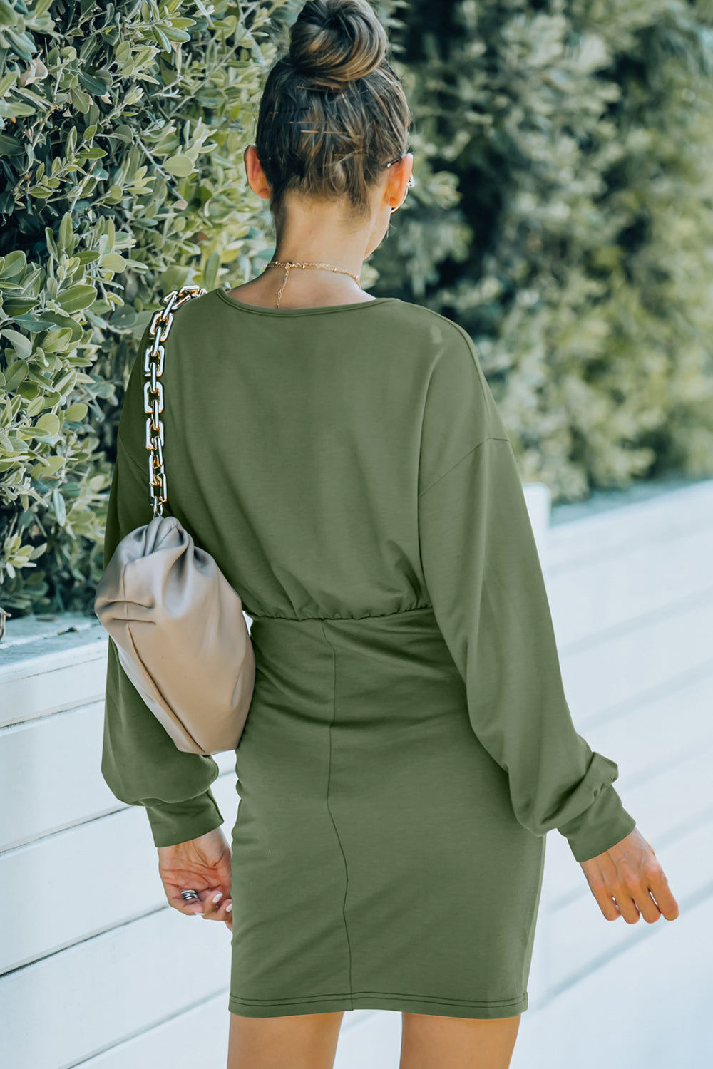 Drop Shoulder Pencil Hem Dress - Absolute Fashion 2020