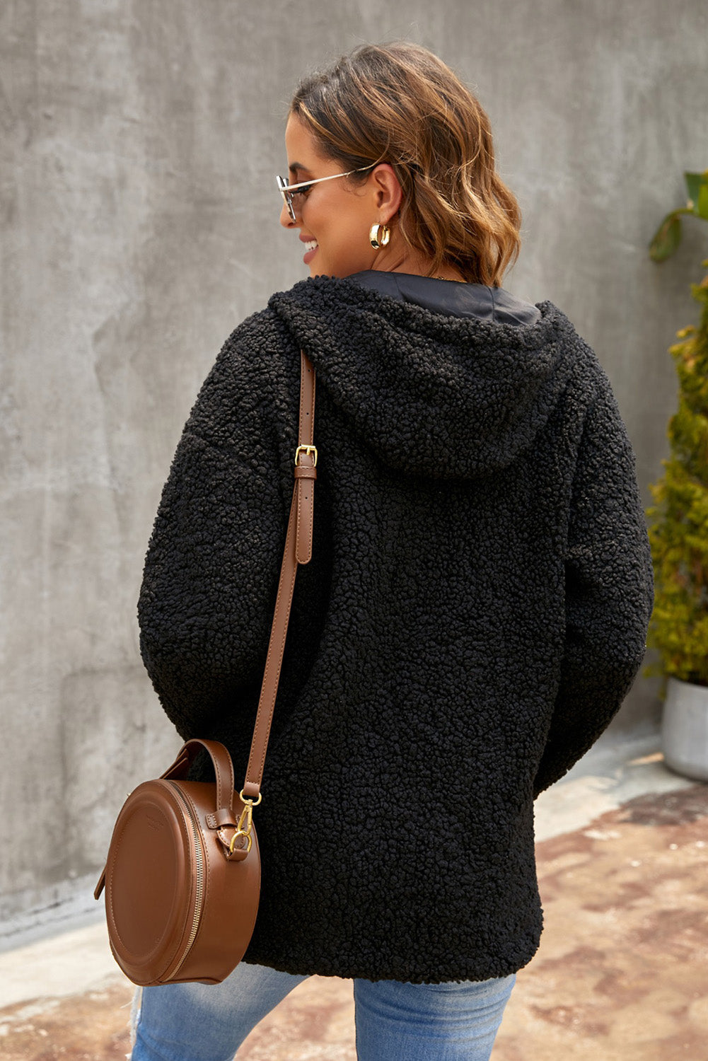 Zip Up Sherpa Hooded Coat - Absolute Fashion 2020