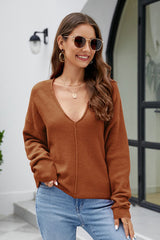 V-Neck Center Seam Sweater - Absolute fashion 2020