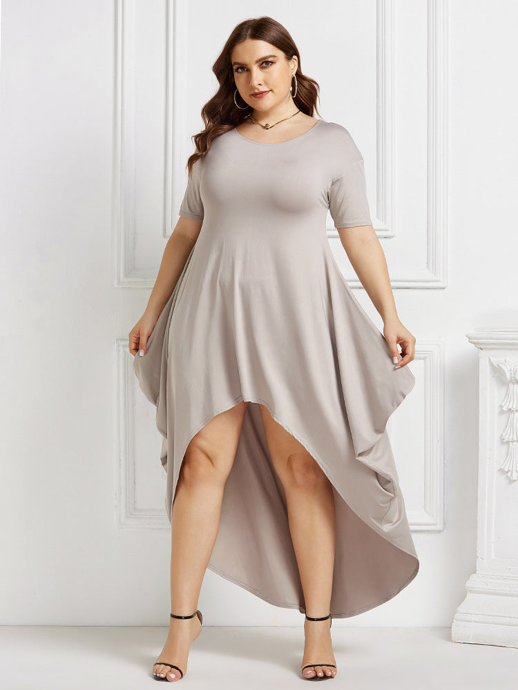 High Low Short Sleeve Dress - Absolute Fashion 2020
