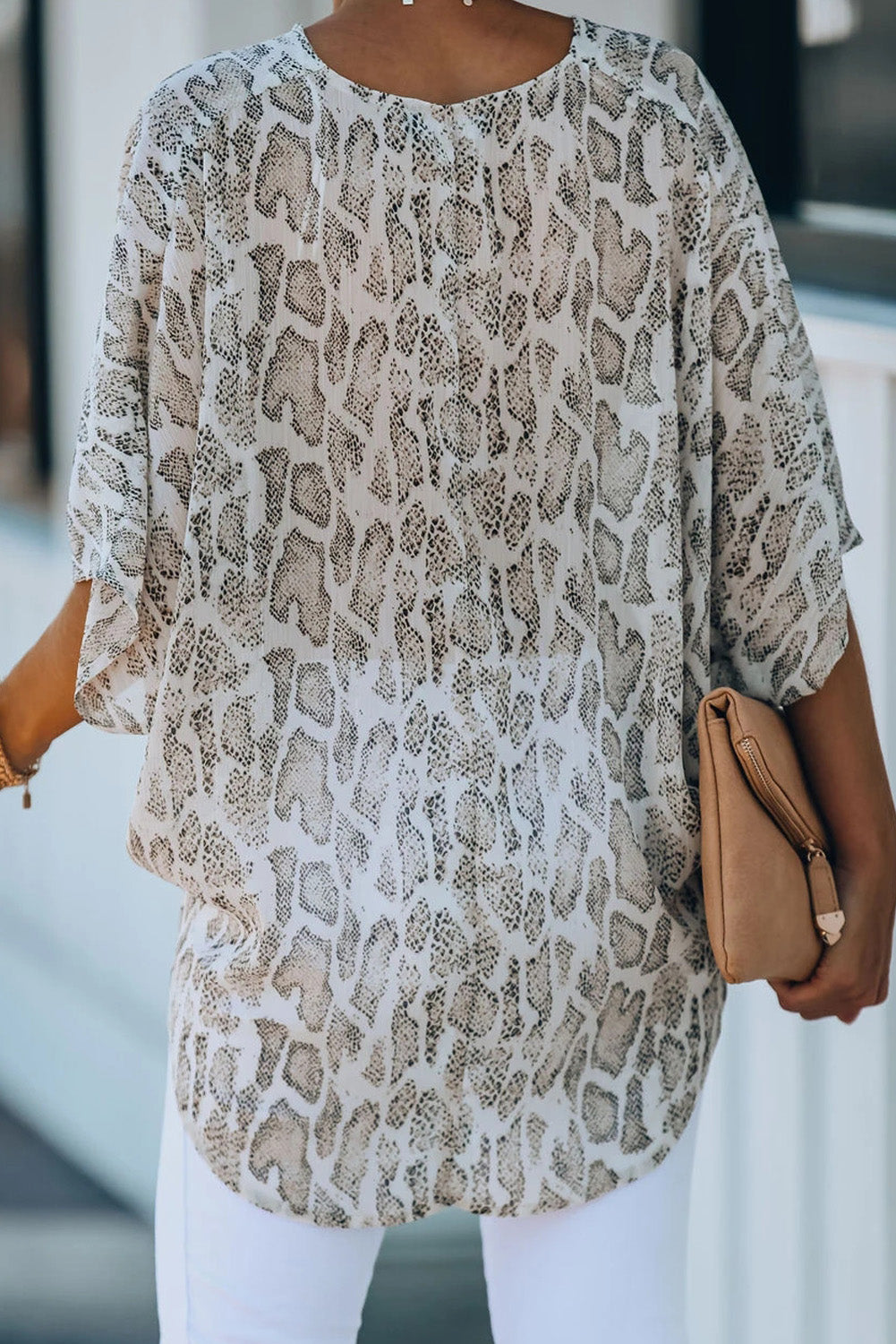 Animal Print Draped Sleeves Top - Absolute Fashion 2020
