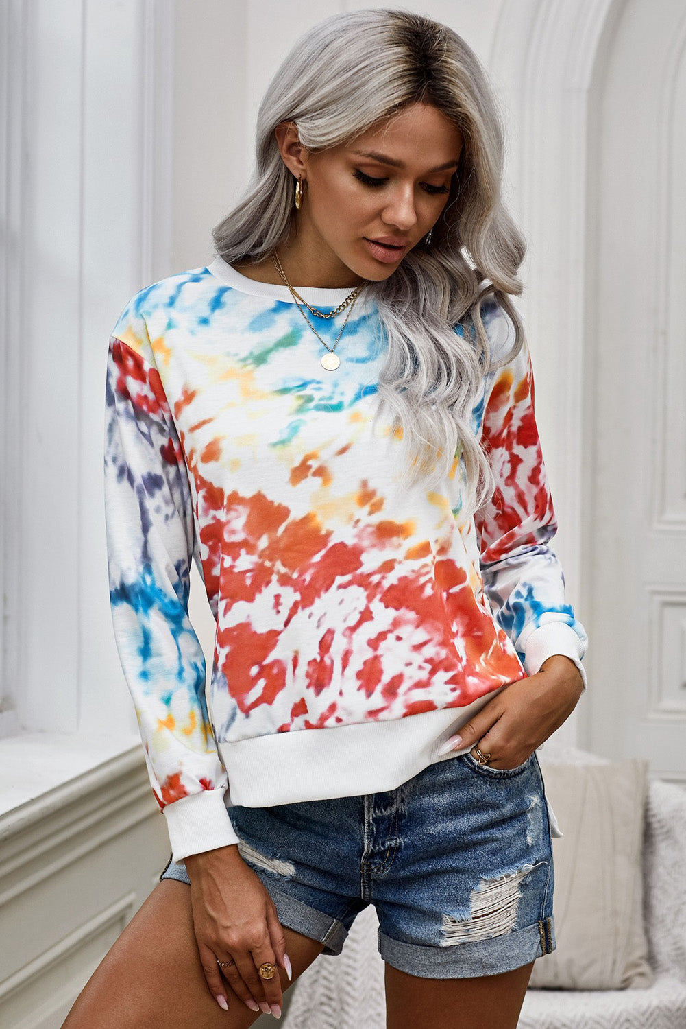 Tie-Dye High Low Sweatshirt - Absolute Fashion 2020