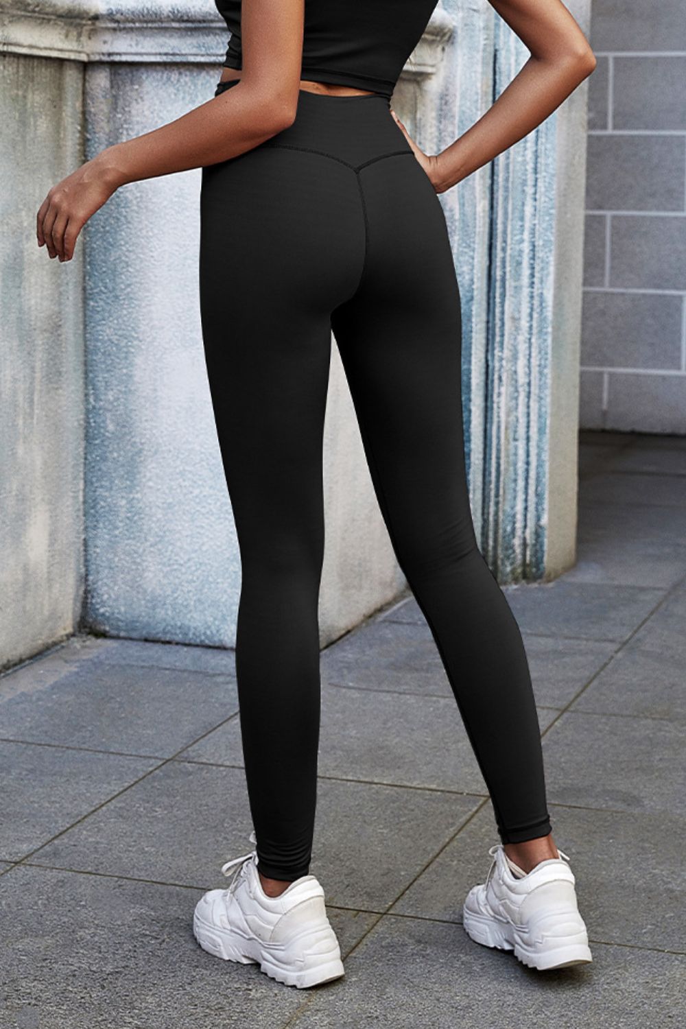 High Waist Exposed Seam Yoga Leggings