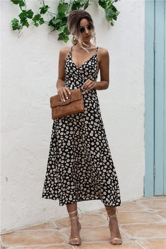Daisy Floral Bowknot Back Dress - Absolute Fashion 2020