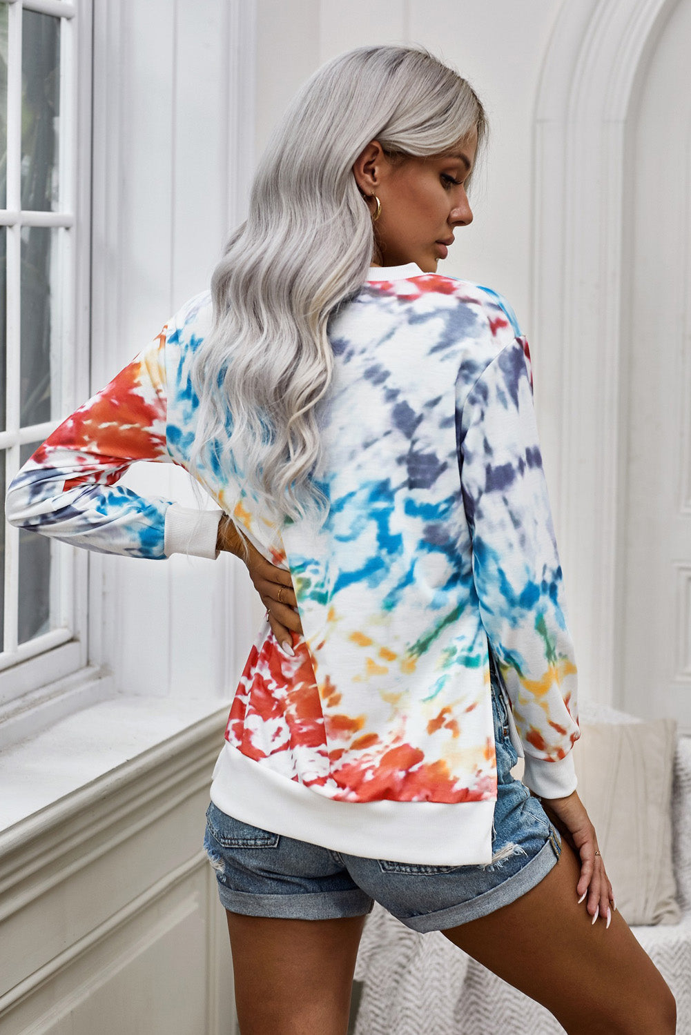 Tie-Dye High Low Sweatshirt - Absolute Fashion 2020
