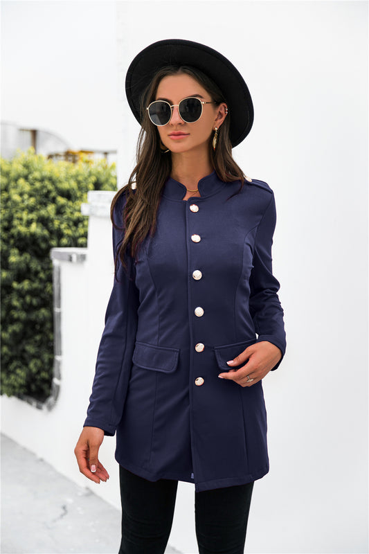 Single Breasted Pocketed Blazer - Absolute Fashion 2020