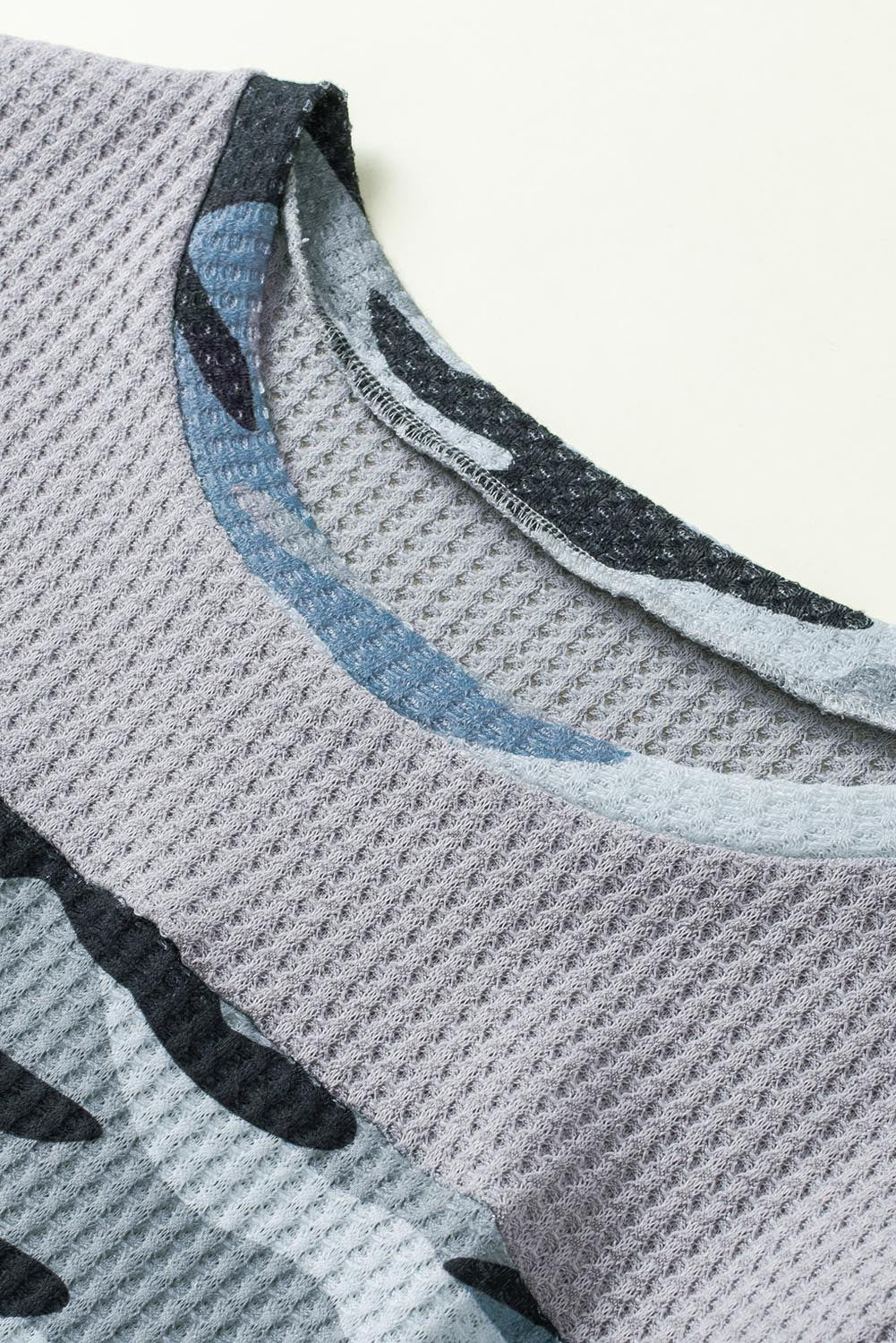 Camouflage Color Block Waffle Knit Pullover - Absolute Fashion 2020