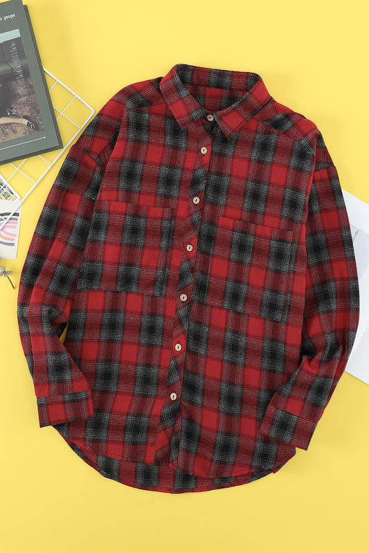 Cotton Blend Plaid Buttoned Shirt - Absolute Fashion 2020