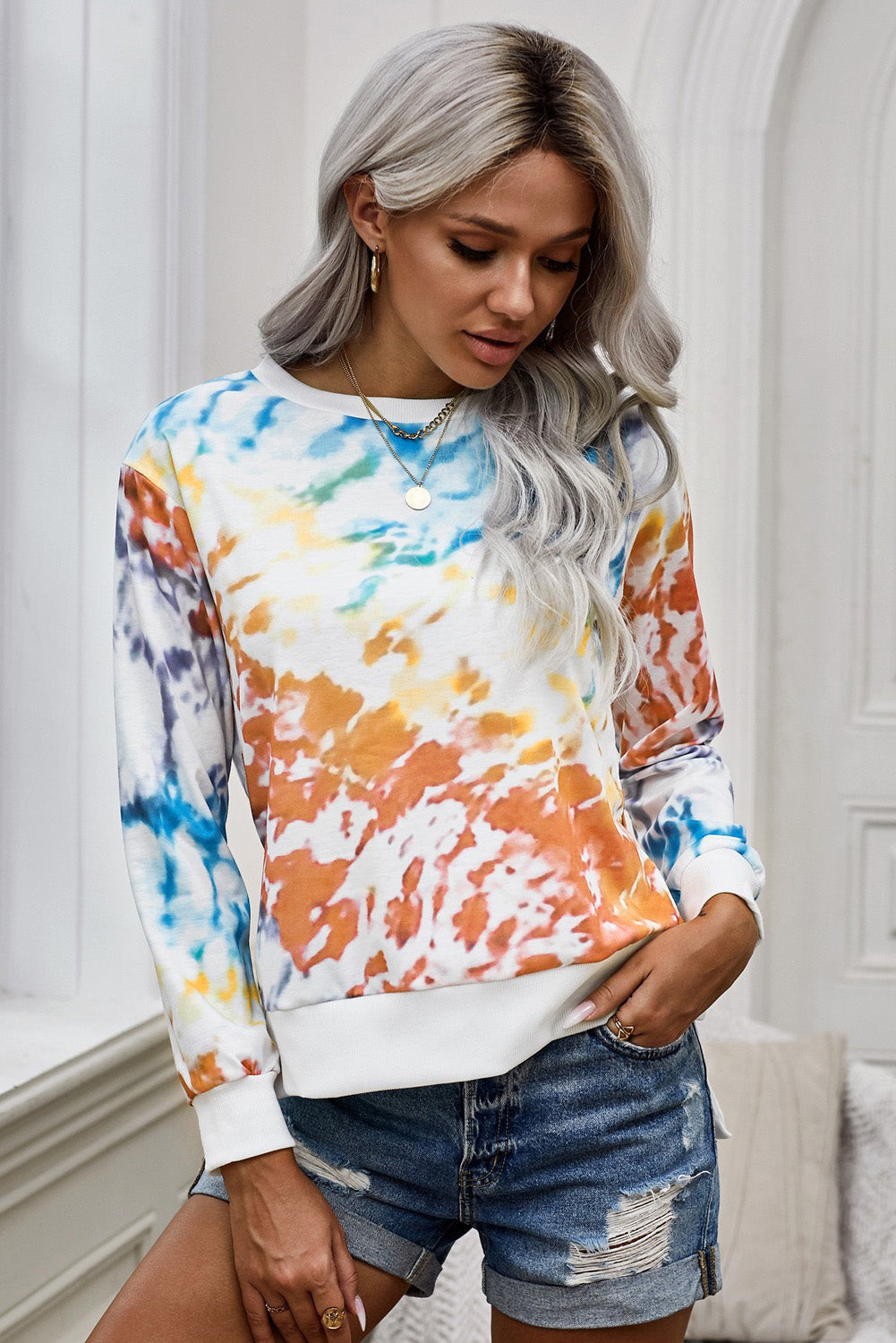 Tie-Dye High Low Sweatshirt - Absolute Fashion 2020
