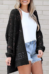 Openwork Long Sleeve Cardigan - Absolute fashion 2020