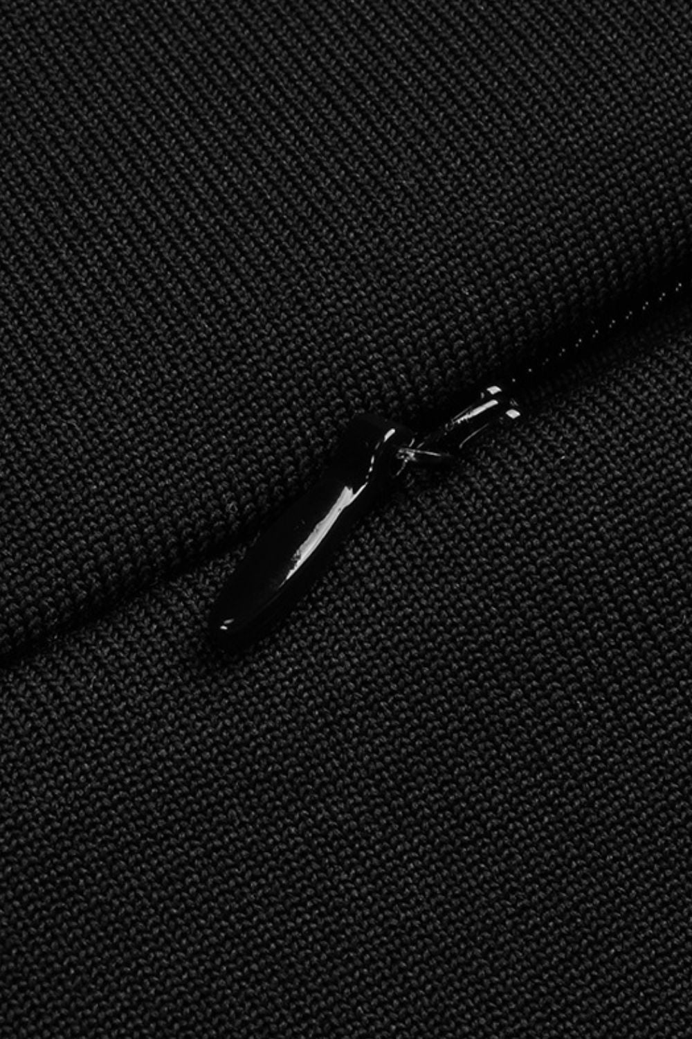 Halter Neck Lapel Collar Knit Fishtail Dress