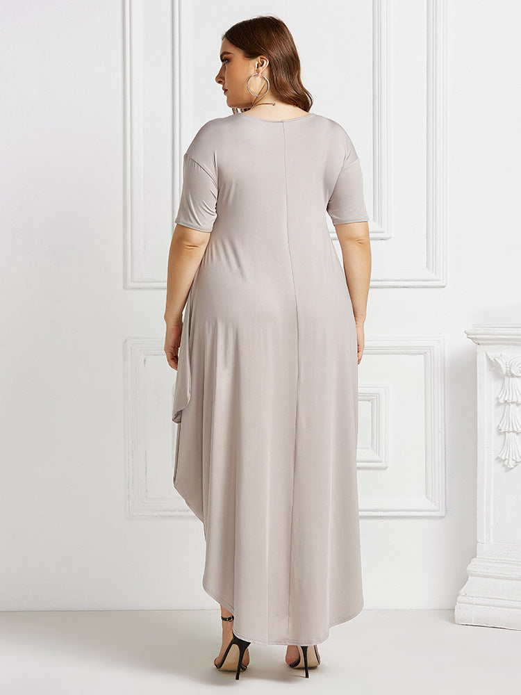 High Low Short Sleeve Dress - Absolute Fashion 2020