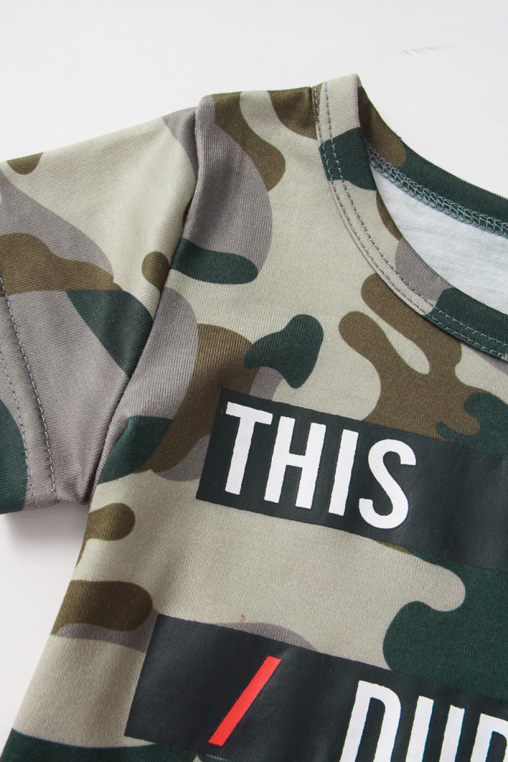 Baby Camouflage T-shirt and Solid Pants Set