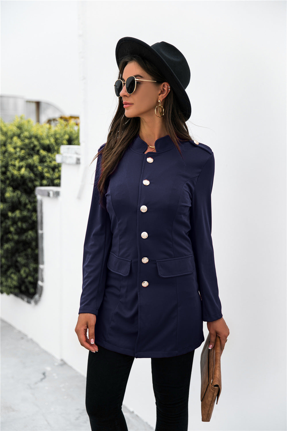 Single Breasted Pocketed Blazer - Absolute Fashion 2020