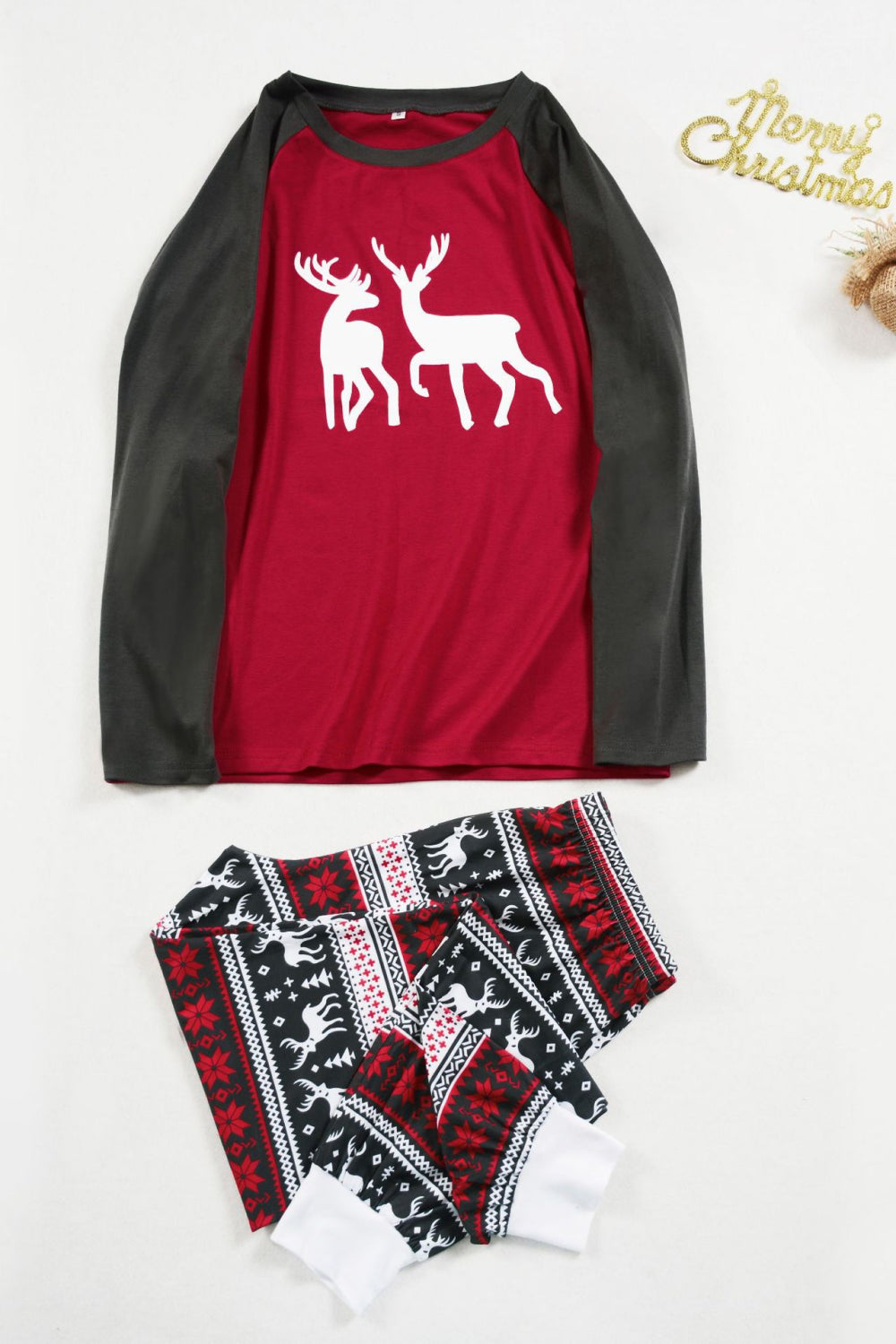 Women's Matching Reindeer Pajama Set