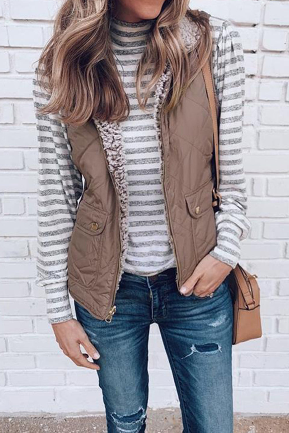 Reversible Sherpa & Puffy Quilted Vest - Absolute Fashion 2020