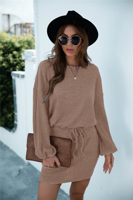 Cut Out Back Knot Waist Dress - Absolute Fashion 2020
