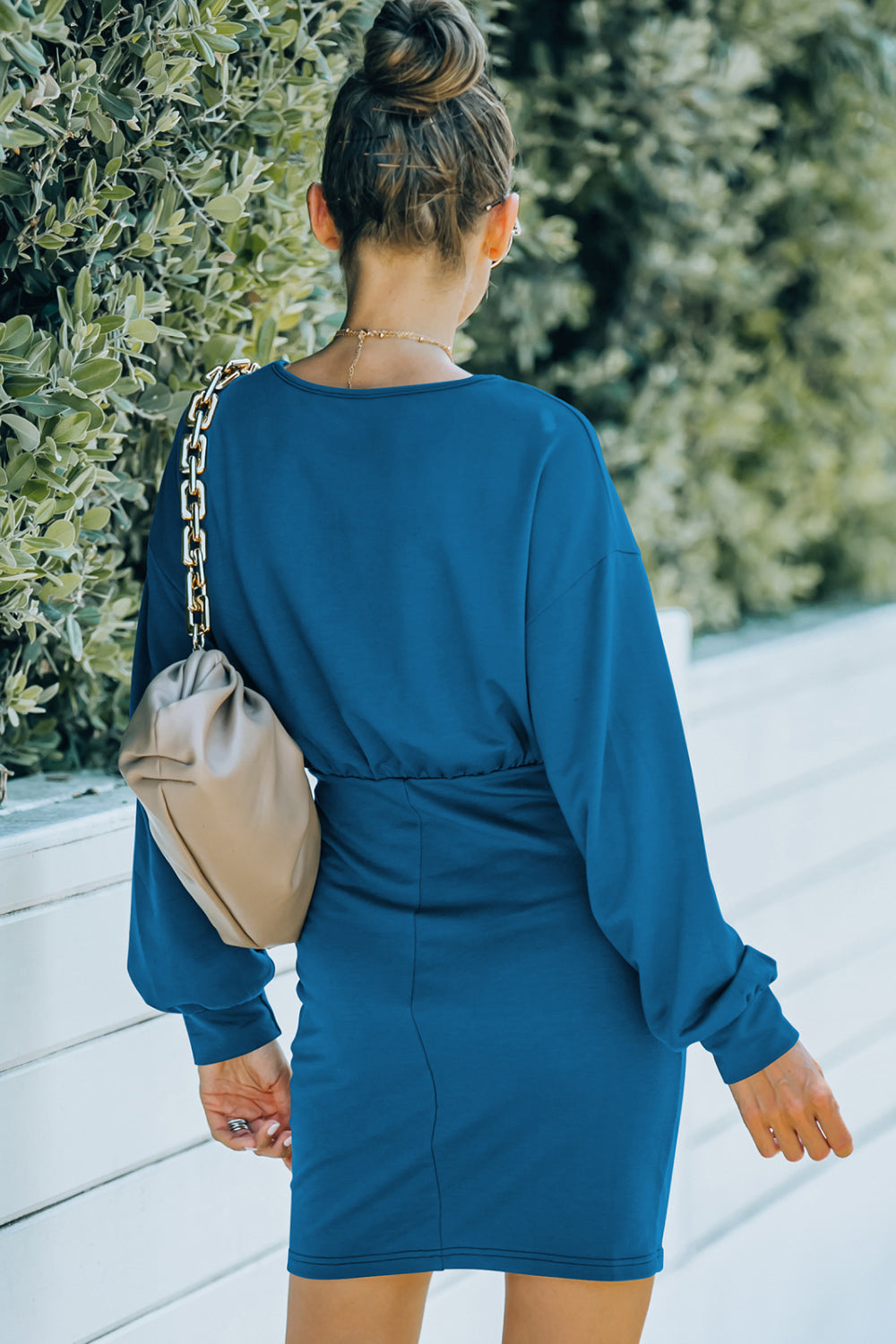 Drop Shoulder Pencil Hem Dress - Absolute Fashion 2020
