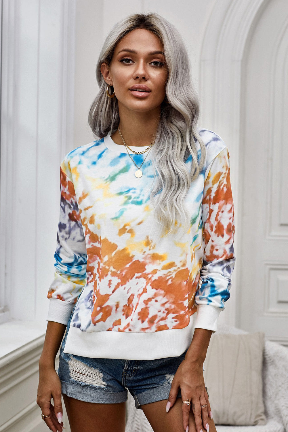 Tie-Dye High Low Sweatshirt - Absolute Fashion 2020