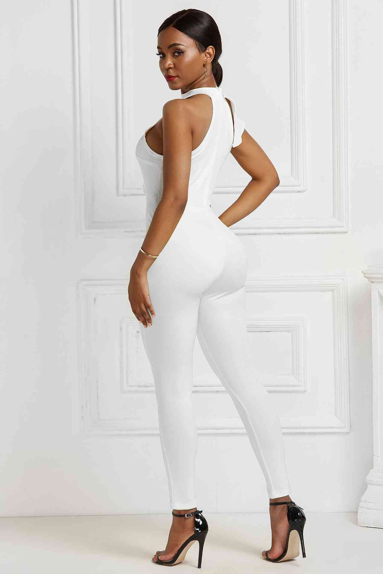 Flounced Sleeveless Jumpsuit - Absolute Fashion 2020