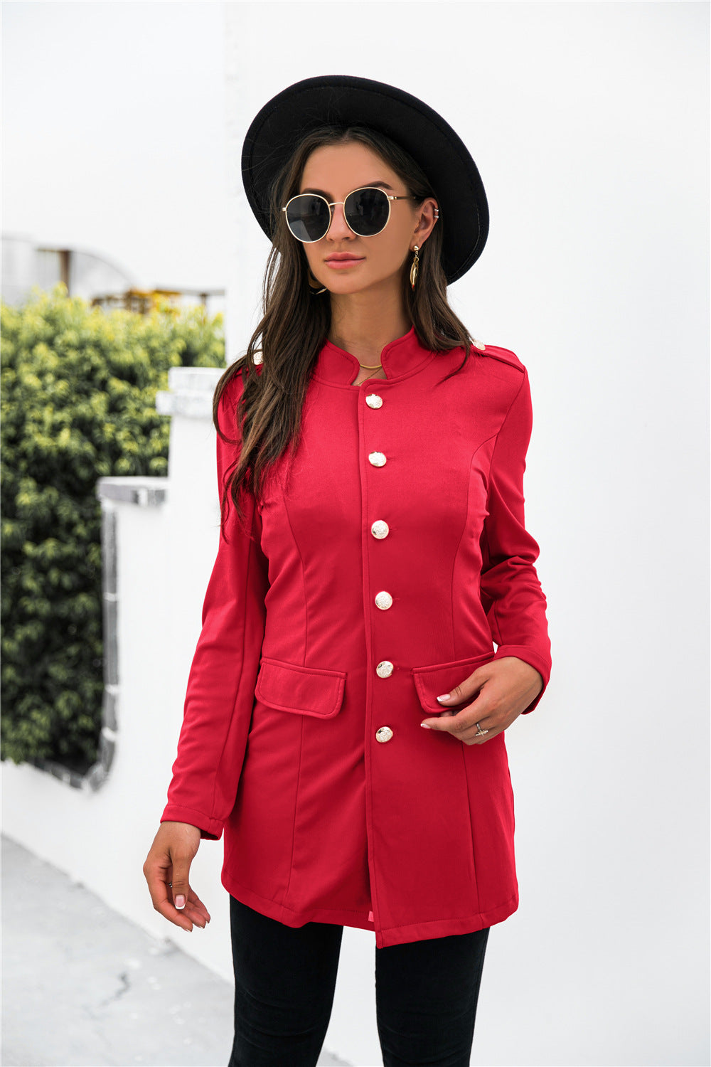 Single Breasted Pocketed Blazer - Absolute Fashion 2020