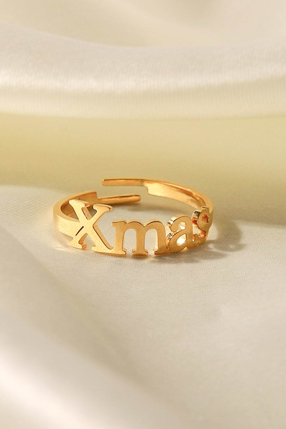XMAS Letter Stainless Steel Ring