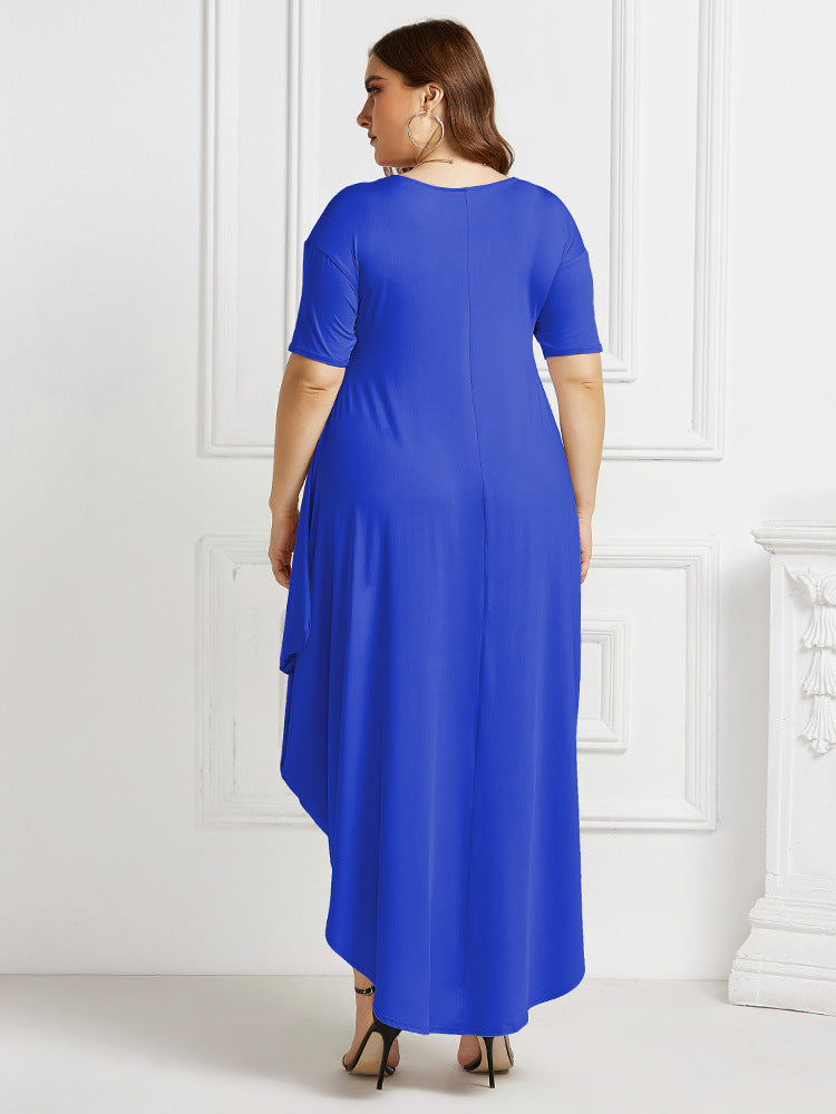 High Low Short Sleeve Dress - Absolute Fashion 2020