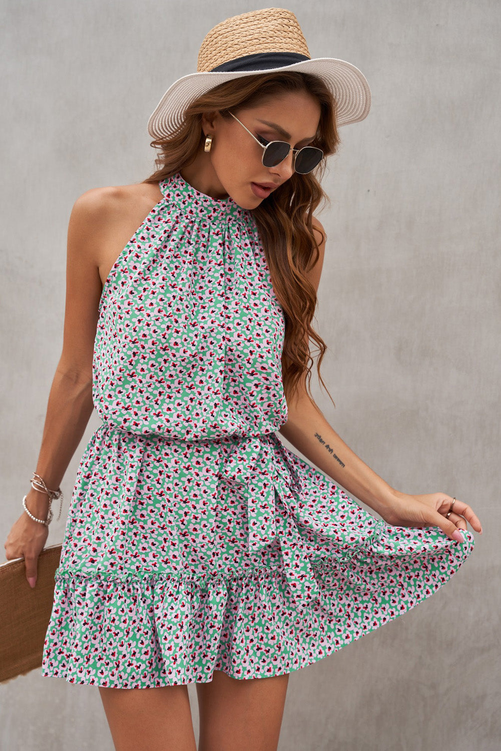 Floral Halter Dress - Absolute Fashion 2020