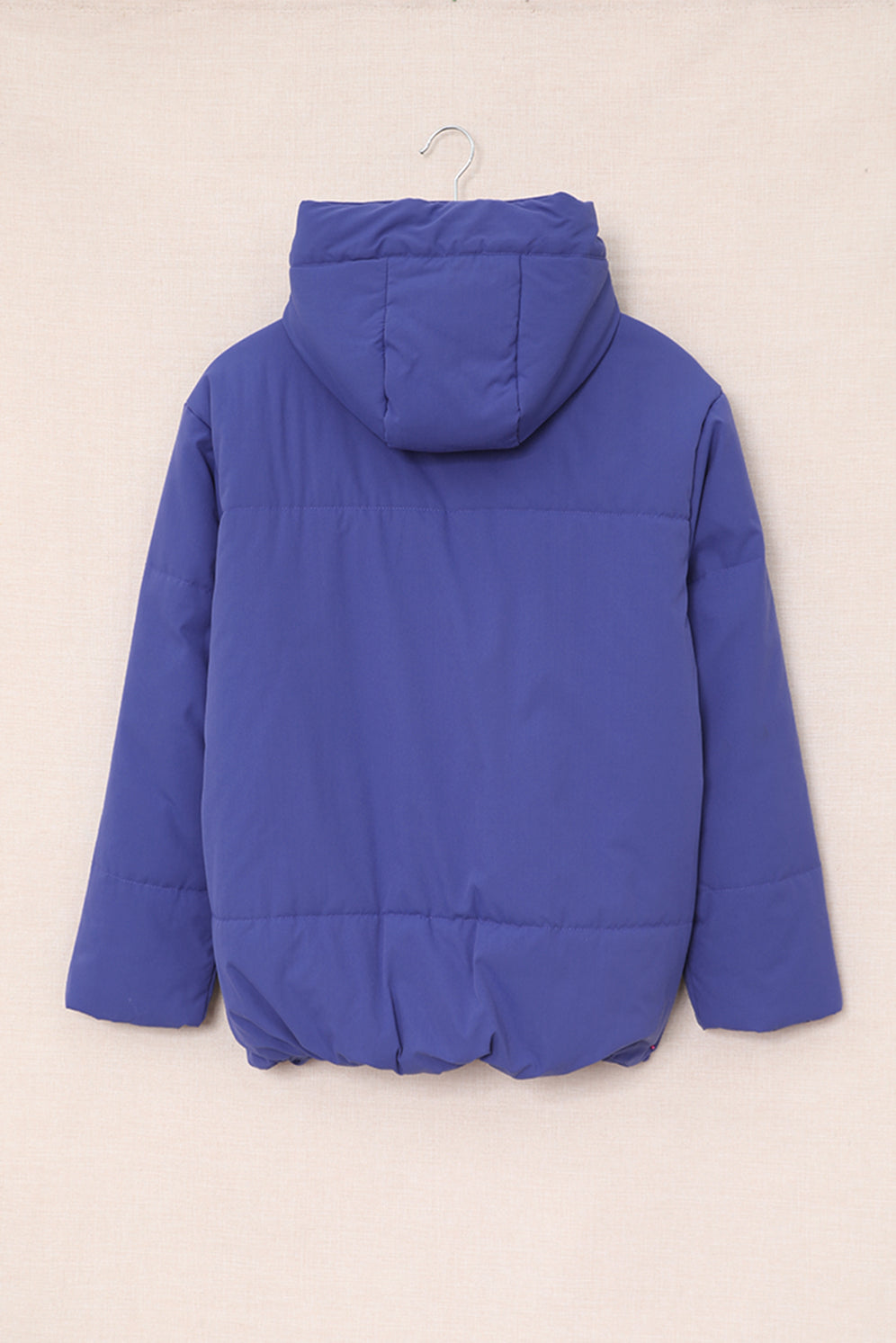 Drawstring Hem Hooded Jacket with Pockets